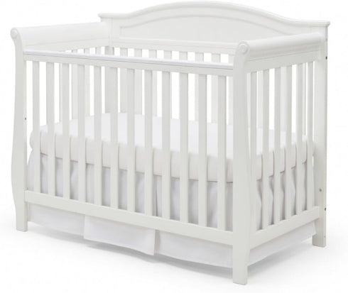 100% 14 Inch EVERYDAY KIDS White Pleated Crib Skirt; Natural Cotton Nursery Crib Bedding Skirt for Baby Boys and Girls;