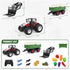 Set 1/24 2.4Ghz 6, 7, 8, 9 fisca Remote Control Tractor Toy RC Farm with Trailer Front Forklift, Scale Electronic Farm