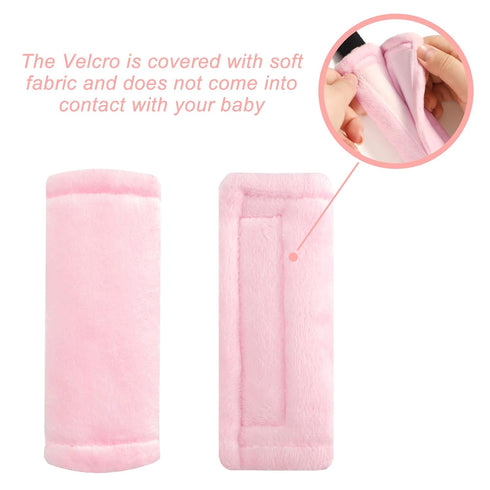 3 Car Seat Straps Pads for Baby Girls Pieces,Super Soft Car Seat Strap Covers Kids,Man Fai Sky Infant Carseat Shoulder