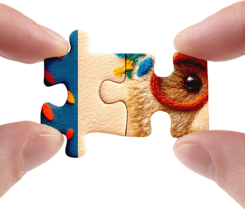 BBOLDIN 1000 Animal Flower Puzzle for Adults Pieces, Cute Giraffe Jigsaw Puzzle, Colorful Floral Bear Tiger Flamingo