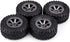 RC Crawler Tires 4Pcs Off-Road Rubber Tyres for 1:16 Remote Control Military Car Accessory Part