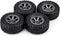 4pcs Crawler Tires, 1:16 RC Model Rubber Tyres for Remote Control Car Wheels, RC Vehicle Scale Accessories 1.0 Tires