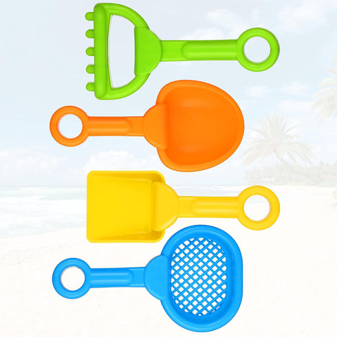 8 Summer Skylety Pieces Sand Shovels for Kids Colorful Plastic Rake Beach Sand Sifter Shovel for Planting Digging