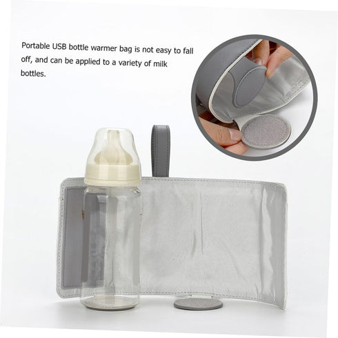 Portable Usb Bottle Warmer Bag for Breastmilk Adjustable Temperature Control for Outdoor Travel Keeps Warm Compatible