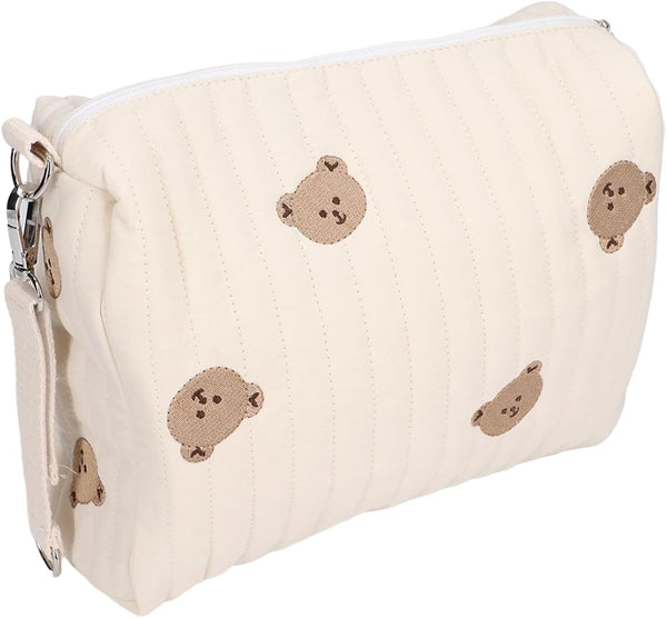 Naroote Diaper Bag, Bag Quilted Cotton Cute Pattern Nappy Diaper Storage Bag with
