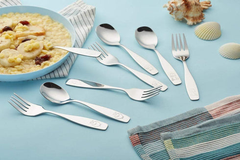 ANNOVA Kids Silverware Set - Children's Safe Flatware Stainless Steel Utensils for LunchBox (12 Pieces)