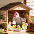 9 1 in Chicken Stuffed Animal, Stuffed Chicken Toys for Kids Zippered Egg Laying Hen Plush with Baby Chicks, Eggs