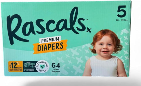 Generic Rascals Premium Diapers (Size,5 Count 64)