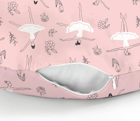 Pink Dancer Ballet Girls Baby Nursing Pillow Covers Ballets Dancing Sport Nursery Feeding Pillowcase for Breastfeeding