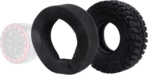 4PCS 1.9 Crawler Tires, Outer Diameter 114mm with Foam Inserts for 1/10 RC Rock Crawler Axial SCX10 SCX10 III