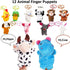 12 Animals Finger Puppets Set - Educational Pretend Play Toys for Kids Ages 3+ Easter Hunt Filler