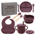 100% Silicone Baby Feeding Set, BPA Free Dishes With Suction Bowl, Divided