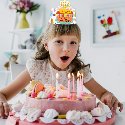 Ceiba Tree Happy Birthday Crowns - Birthday Hats for Kids, Teachers, Students, Classroom Party Favor, 30 Pcs