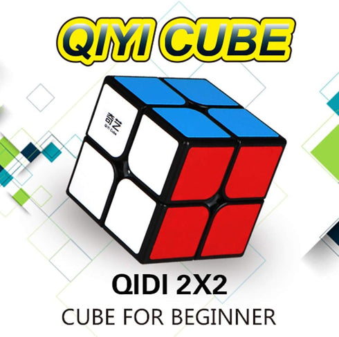 Qidi Speed Cube 2x2 - Smooth Bright-Light Sticker Classic Colors - 2x2x2 Puzzles Toys for Child's Concentration