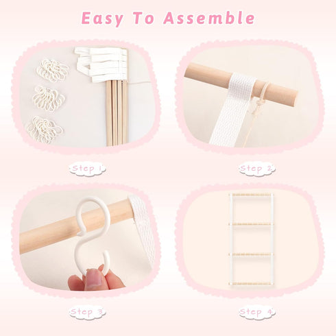 POVETIRE Headband Holder for Girls Baby Headband Organizer Head Bands Hair Accessories Display Organizer Wall Hanging