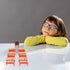 NUOBESTY 13pcs Yellow Table and Chairs, Mini Scene Doll Locker, Kids Desk Mini Classroom Toys