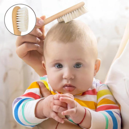 Hainadian Set Set Set (1pcs) Personalized Baby Brush and Comb for Newborn Wooden Baby Brush Personalized Baby Gifts