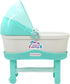 Little Darlings: 12" Bassinet Baby Doll Set - Teal, Pink, Stars - Soft Body Doll with Accessories for Kids Ages 2+