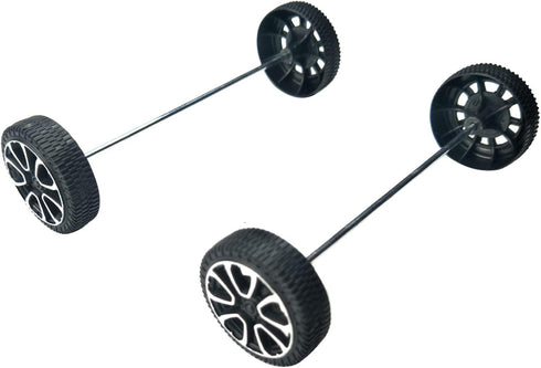 30mmx9mm 2mm 2mmx100mm (300 EUDAX Plastic Roll Dia Shaft Toys Wheel and STEM Shaft Round Rod Axles for DIY Toy RC Car