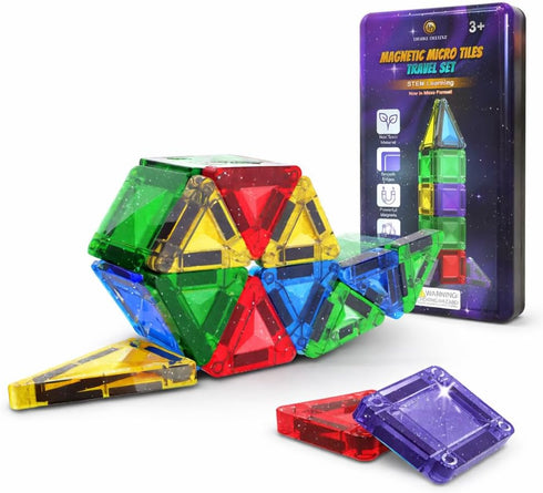 Desire Deluxe Micro Magnetic Tiles Building Blocks Toy - STEM Educational Travel