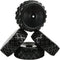 4 Pcs 1/10 On-Road Wheels and Tires, 12mm Hex Black Hard Dish Wheel and Rally Block Tyre for Street Racing