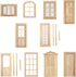 UZPDWK Decoration-1: 12 Dollhouse Windows, Wooden Miniature Dollhouse Furniture Window Frame for Dolls Houses Scale