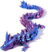 12" 3D Printed Dragon, Articulated Crystal Dragon Fidget Toy for Home Office Decor Executive Desk Toy (Purple)