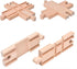 Ioffersuper 12 Set, pcs Wooden Train Track Male-Male Female-Female Bump Tracks, Bridge Pier Track(Random Colour),Cross