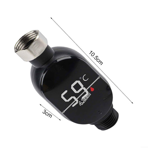 Shophubio 0-99C 1/2 Inch Digital Shower Thermometer with LED Display, Smart Water Temperature Gauge for Bath, Range