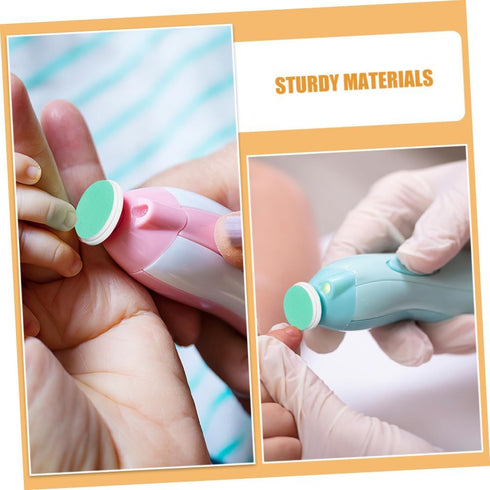 COLLBATH 10Pcs Trimmer Electric Nail Replacement Grinding Heads and Gentle Nail Care Pads for Newborns