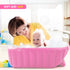 EZYCOK Swimming Inflatable Baby Bathtub, Portable Infant Toddler Bathing Tub Non Slip Travel Bathtub Mini Air Pool Kids
