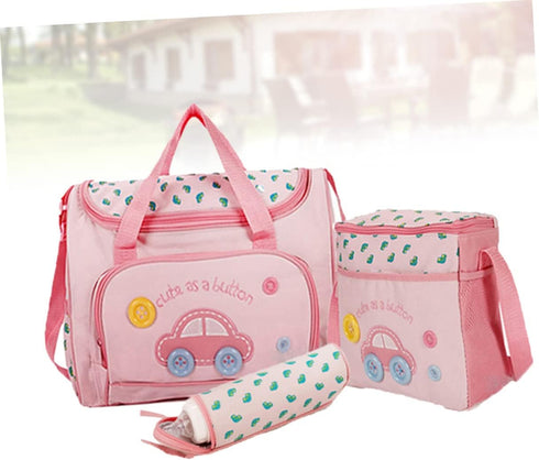 Vaguelly Large Capacity Diaper Bag with Changing Pad and Bottle Holder