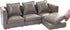 Set 1/12 iLAND Dollhouse Furniture Miniature Sectional Couch for Doll House Dcor Fit Scale Accessories, Modern Gray