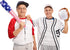 4 Pcs American Flag Inflatable Baseball & Bat - Blow Up Beach Ball, Sports Theme Party Favors for Kids Adult Pool Beach