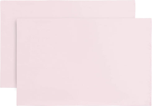 Toddler Travel Pillowcases 2-Pack, Solid Pink, 100% Soft Microfiber, Hypoallergenic, Fits 14x19, 13x18 or 12x16 Pillows