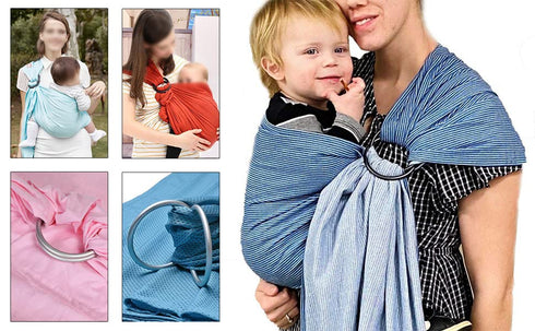 TOPIND 3" Large Size Aluminium Baby Sling Rings, 2 pcs for Baby Carriers & Slings (Brown)