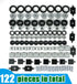 122pcs Wheels and Axles Set, Car Parts Chassis Pieces Tires Building Blocks, Compatible with Classic Bricks Toys