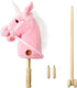 37 Inches(AA HollyHOME Plush Unicorn Stick Horse with Wood Wheels Real Pony Neighing and Galloping Sounds Plush Toy