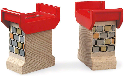 33254 2 Set Sets 3 Brio World - Super Supports - Piece Wooden Railway | Enhances Creativity | Compatible with All Brio