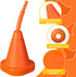 24 10 oz Set Gerrii PCS Construction Cone Cups with Straws Bulk - Reusable Traffic Cones Plastic Cups for Traffic Race
