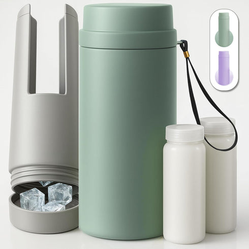 Tilcare Portable Breast Milk Cooler Bottle: 30H Cooling Time, 2 x 150ml/5Oz BPA-Free,