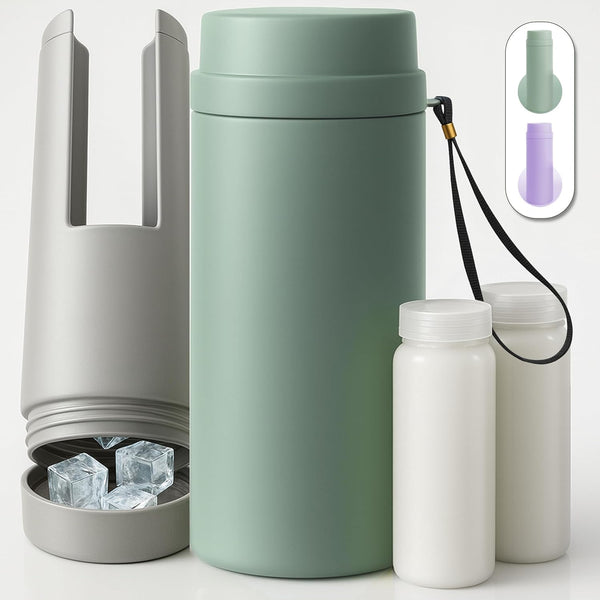 Tilcare Portable Breast Milk Cooler Bottle: 30H Cooling Time, 2 x 150ml/5Oz BPA-Free,