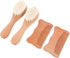 Beech Wood Hair Brush and Comb Set for Newborns, Soft Woolen Bristles
