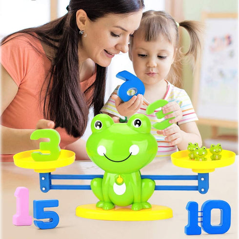 miYou STEM Math Toy - Educational Balance Game and Counting Frog Set for School Kids Ages 3-7