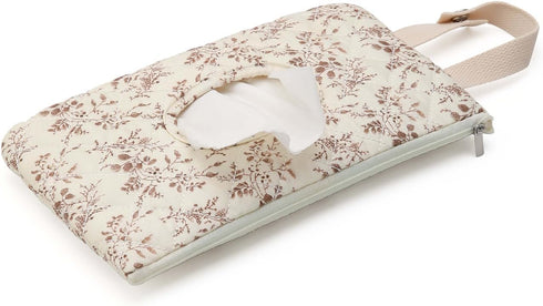 KCWVSIE Mommy Quilted Baby Wipe Holder Floral Quilted Diaper Pouch Portable Bag for Travel Stroller Daily Casual