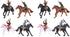 Western Figures - Model Action Figures, Horse Riding Plastic Indians Figurines Playset, 8 Pieces