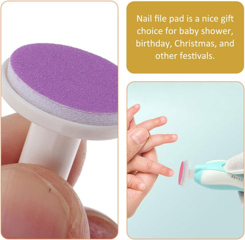Trimmer 12-Piece Set Electric Baby Nail Pads for Newborns Colorful Nail Grinding Files High-Quality Replacement Heads