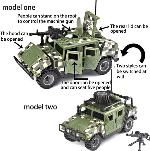 Armored Vehicle Building Block Toy, Military Vehicle for Ages 6-12+, Army Battle Brick Model Toys Gifts for Boys (4