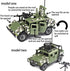 Armored Vehicle Building Block Toy, Military Vehicle for Ages 6-12+, Army Battle Brick Model Toys Gifts for Boys (4