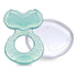 (Pack 1) Nuby Silicone Teethe-EEZ Teether with Bristles, Includes Hygienic Case, Aqua